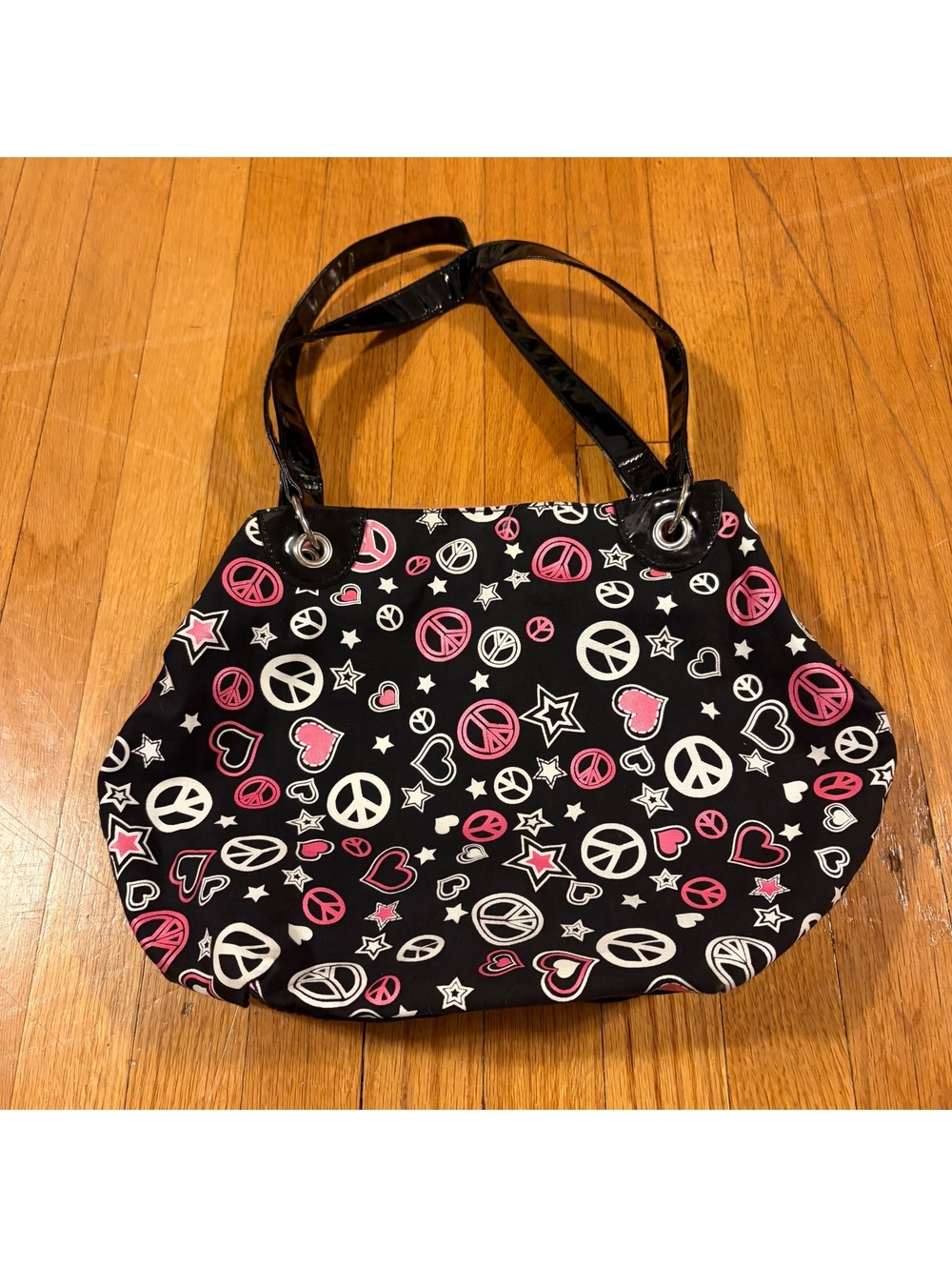 Vintage Y2K scene peace sign purse